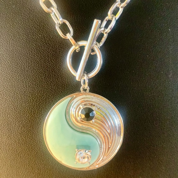 Christian Siriano New York Women's Ying Yang Toggle Necklace - Picture 3 of 8